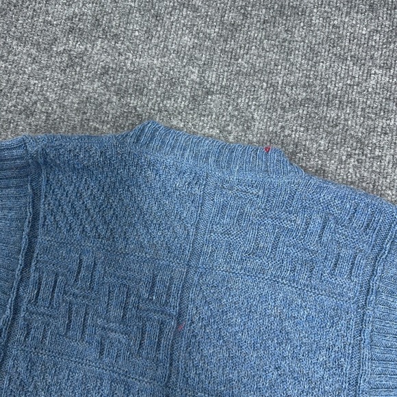JCPenney The Fox Sweater Vest Men LT Waffle Textured Wool Made in USA Vintage 80 - Picture 8 of 9